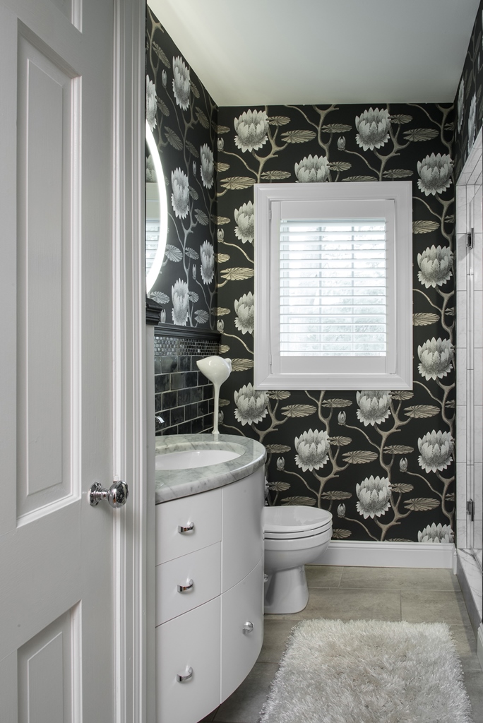 Upscale Downsizing: Powder Room by Marcia Moore